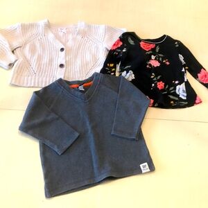 Set of 3 girls 3T long sleeved sweaters and shirt